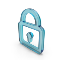 Glass Padlock Symbol PNG & PSD Images