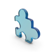 Glass Puzzle Piece Symbol PNG & PSD Images