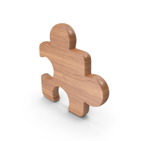 Wood Puzzle Piece Symbol PNG & PSD Images