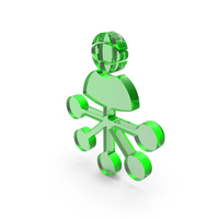 User Globe Face In Network Web Icon PNG & PSD Images