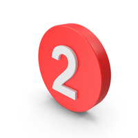Number 2 Button Icon PNG & PSD Images