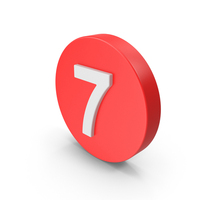 Number 7 Button Icon PNG & PSD Images