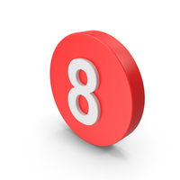 Number 8 Button Icon PNG & PSD Images
