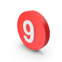 Number 9 Button Icon PNG & PSD Images