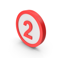Number 2 Button Icon PNG & PSD Images