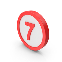 Number 7 Button Icon PNG & PSD Images