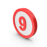 Number 9 Button Icon PNG & PSD Images