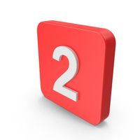 Number 2 Button Icon PNG & PSD Images