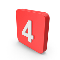 Number 4 Button Icon PNG & PSD Images