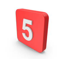 Number 5 Button Icon PNG & PSD Images