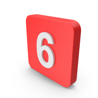 Number 6 Button Icon PNG & PSD Images