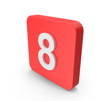 Number 8 Button Icon PNG & PSD Images