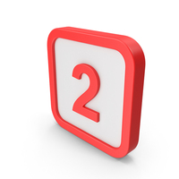 Number 2 Button Icon PNG & PSD Images