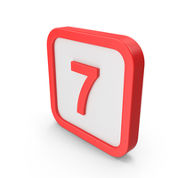 Number 7 Button Icon PNG & PSD Images