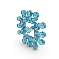Glass AI Check Symbol PNG & PSD Images