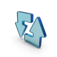 Glass Loop Arrows Symbol PNG & PSD Images