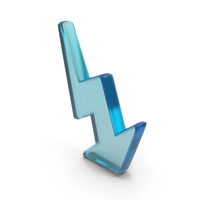Glass Lightning Arrow Symbol PNG & PSD Images