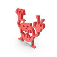 Cartoon Angry Monster Halloween Icon PNG & PSD Images
