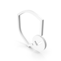 Shield Frame Tick Mark Web Icon PNG & PSD Images
