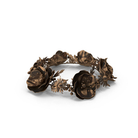 Bronze Floral Circlet PNG & PSD Images