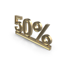 50 Percent Sale Gold PNG & PSD Images