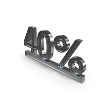 Silver 40% Symbol PNG & PSD Images