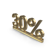 Gold 30% Symbol PNG & PSD Images