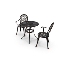 Outdoor 3 Piece Patio Bistro Set of Table and Chairs PNG & PSD Images