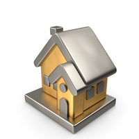 Gold Cartoon House PNG & PSD Images
