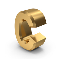 Gold Letter C PNG & PSD Images