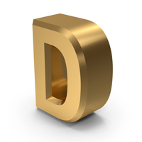 Gold Letter D PNG & PSD Images