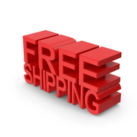 Red Free Shipping PNG & PSD Images