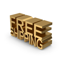 Gold Free Shipping PNG & PSD Images