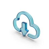 Glass Cloud Download Symbol PNG & PSD Images