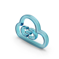 Glass Cloud Link Outline Symbol PNG & PSD Images