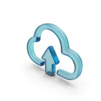 Glass Cloud Upload Outline Symbol PNG & PSD Images