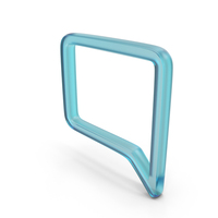 Glass Square Comment Symbol PNG & PSD Images