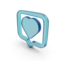 Glass Heart Notification Symbol PNG & PSD Images
