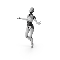 Cyborg Robot Androgyne Pose PNG & PSD Images