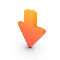 Down Arrow Symbol Glo PNG & PSD Images