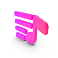 Music Play List Symbol Glo PNG & PSD Images
