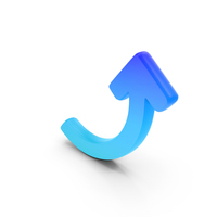 Curved Up Arrow Symbol PNG & PSD Images