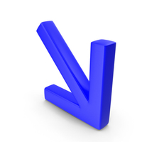 Blue Arrow Down Right PNG & PSD Images
