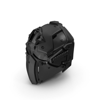 Full Face Bicycle Tactical Helmet Black PNG & PSD Images