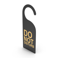 Gold Hotel Room Door Tag Do Not Disturb PNG & PSD Images