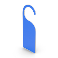Blue Hotel Room Door Hanging Tag PNG & PSD Images