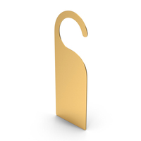 Gold Hotel Room Door Hanging Tag PNG & PSD Images