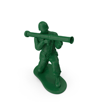 Green Plastic Toy Soldier with Rocket Launcher PNG & PSD Images