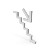 Grey Stairs Down Right PNG & PSD Images
