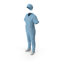 Medical Scrubs Uniform with Cap PNG & PSD Images